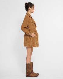 Belted Corduroy Jacket - Caramel