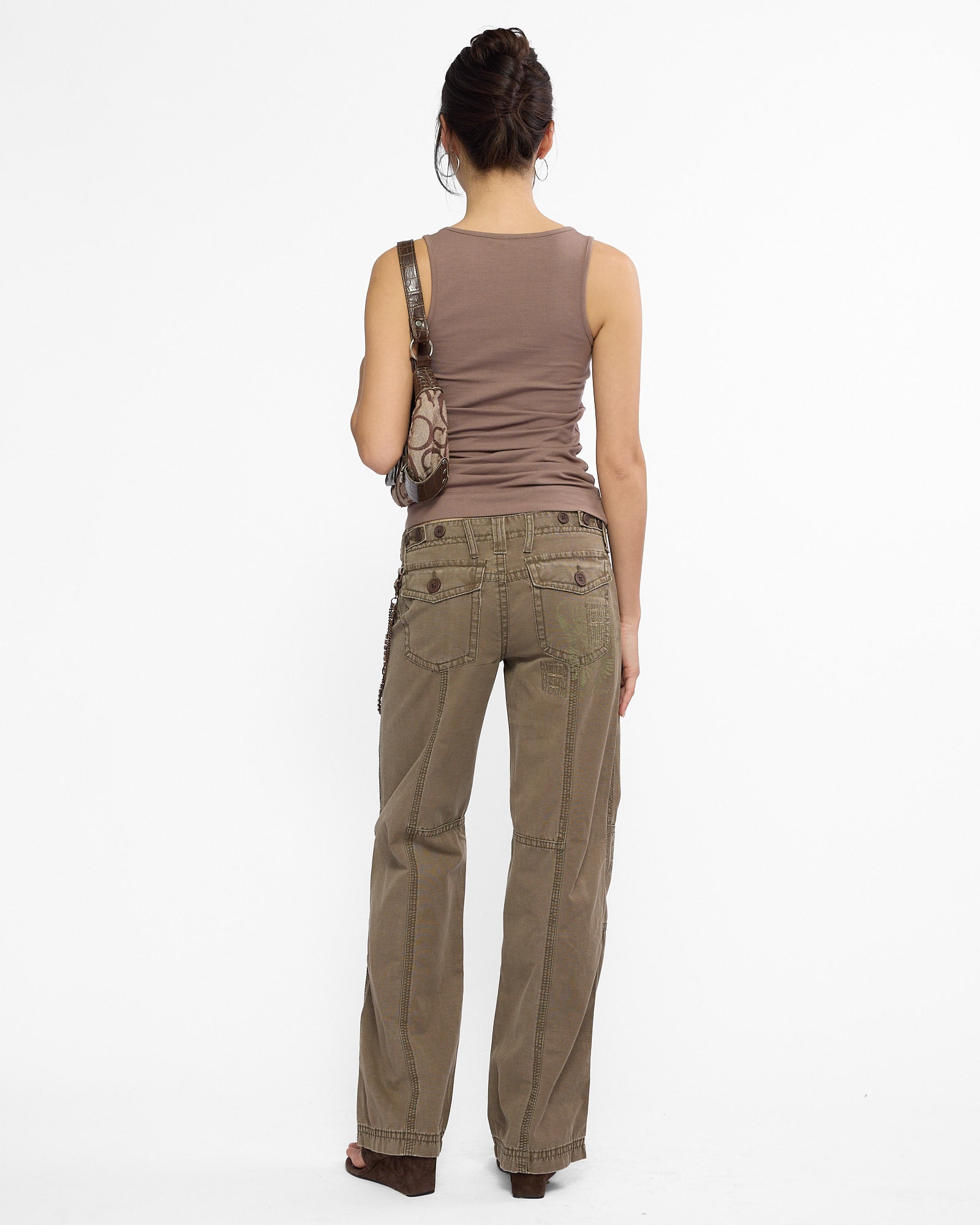 Embellished Multi Pocket Cargo Pant