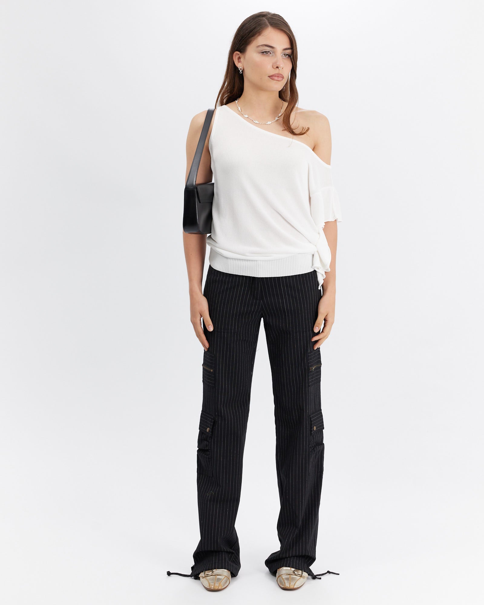 Pinstripe Zip Pocket Pant