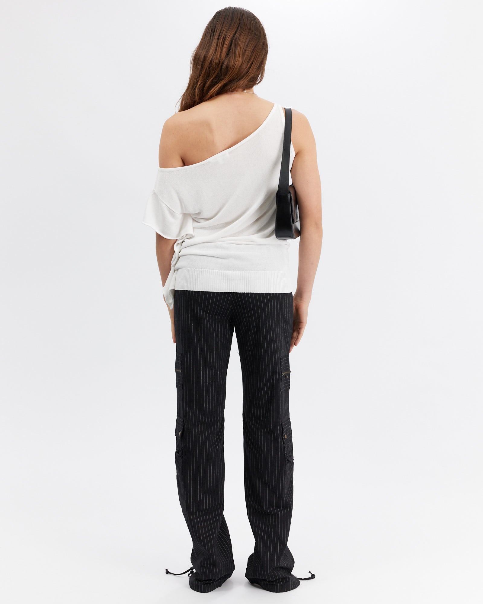 Asymmetric Off Shoulder Knit