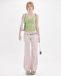 Sequin Cargo Pant - Pink