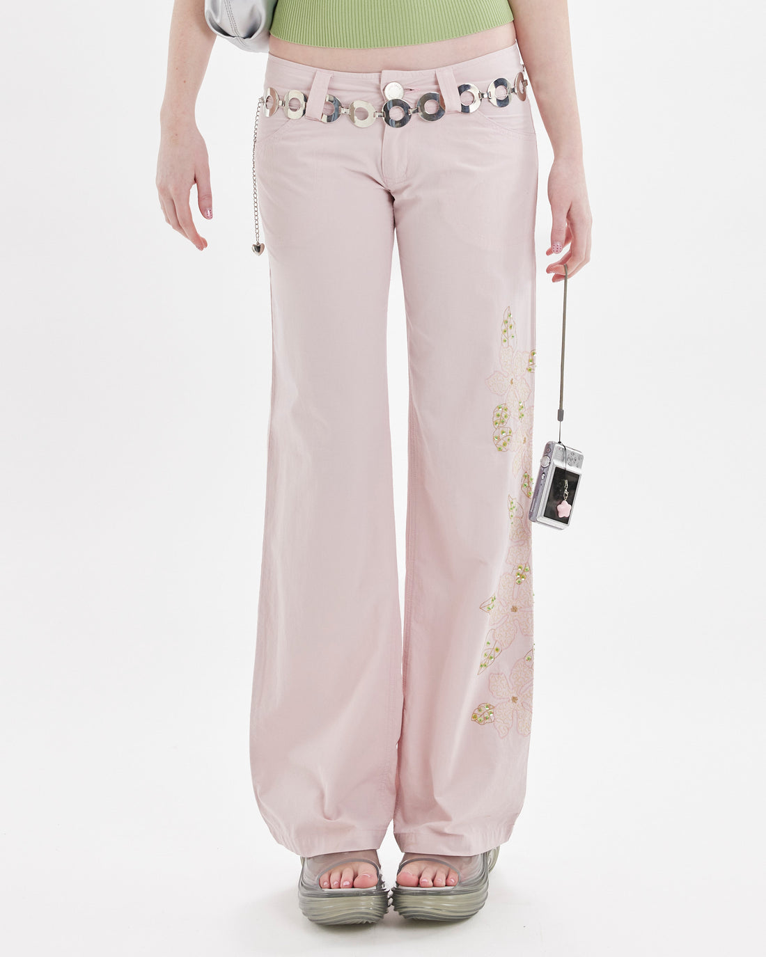 Sequin Cargo Pant - Pink
