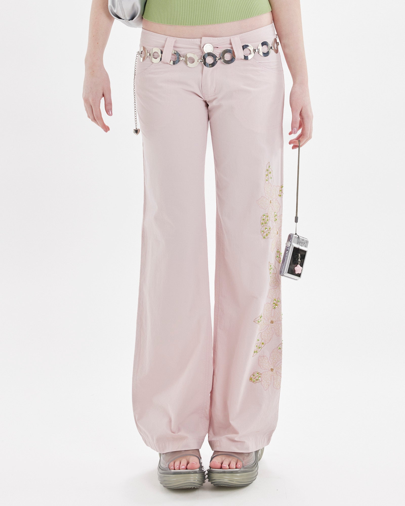 Sequin Cargo Pant - Pink