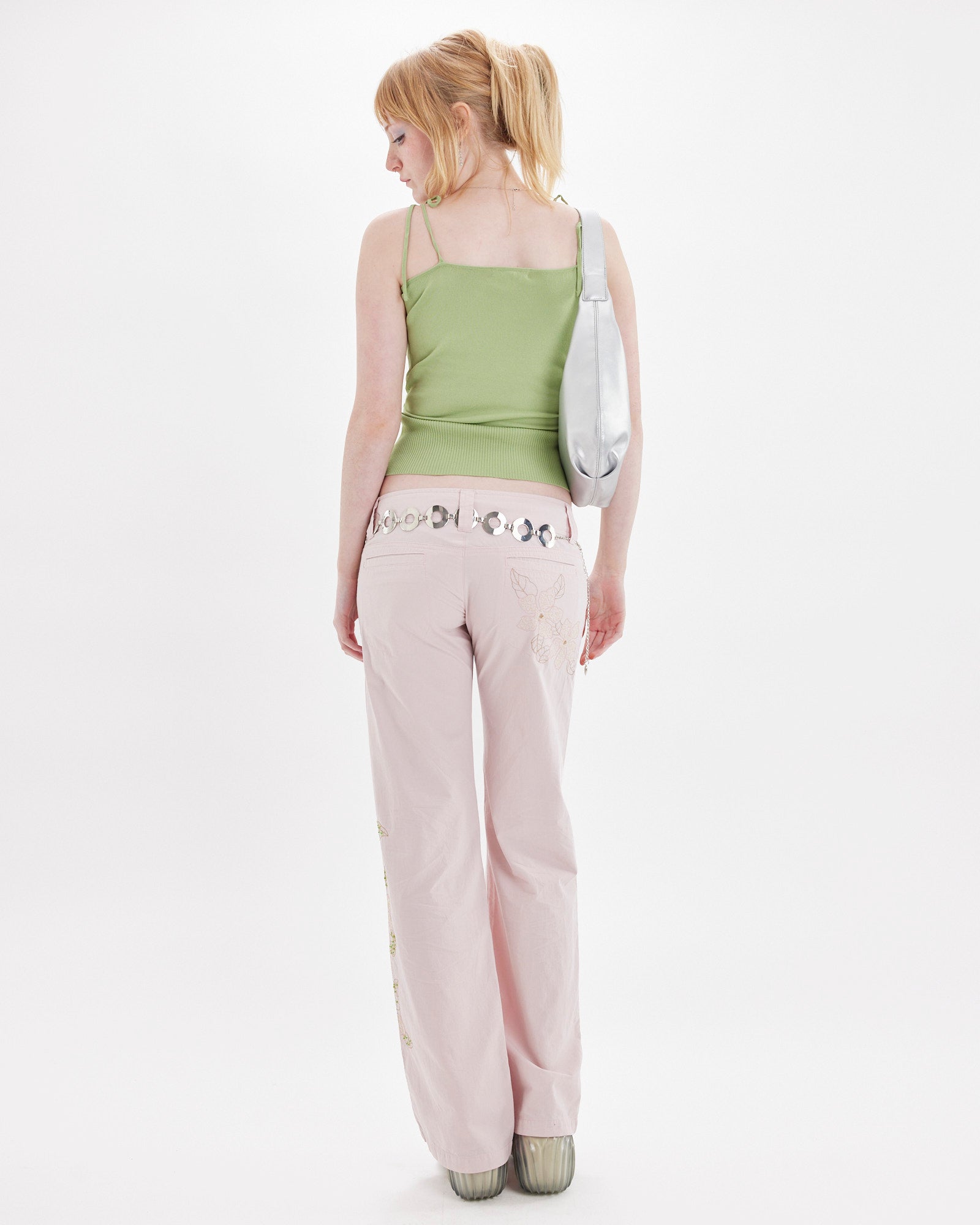 Tie Shoulder Knit Cami - Leaf