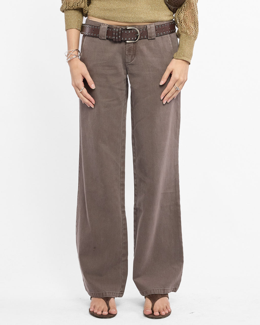 Stonewash Wide Leg Jeans