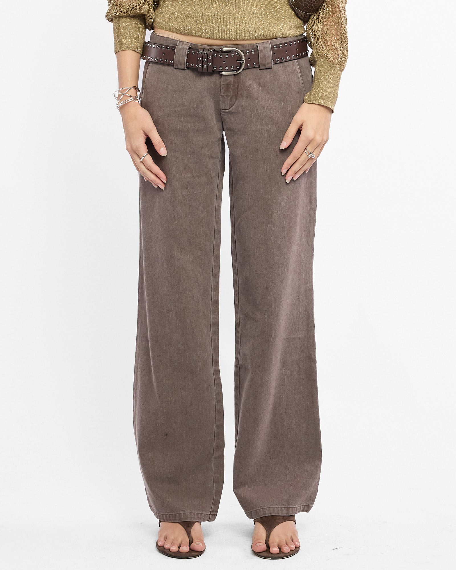 Stonewash Wide Leg Jeans