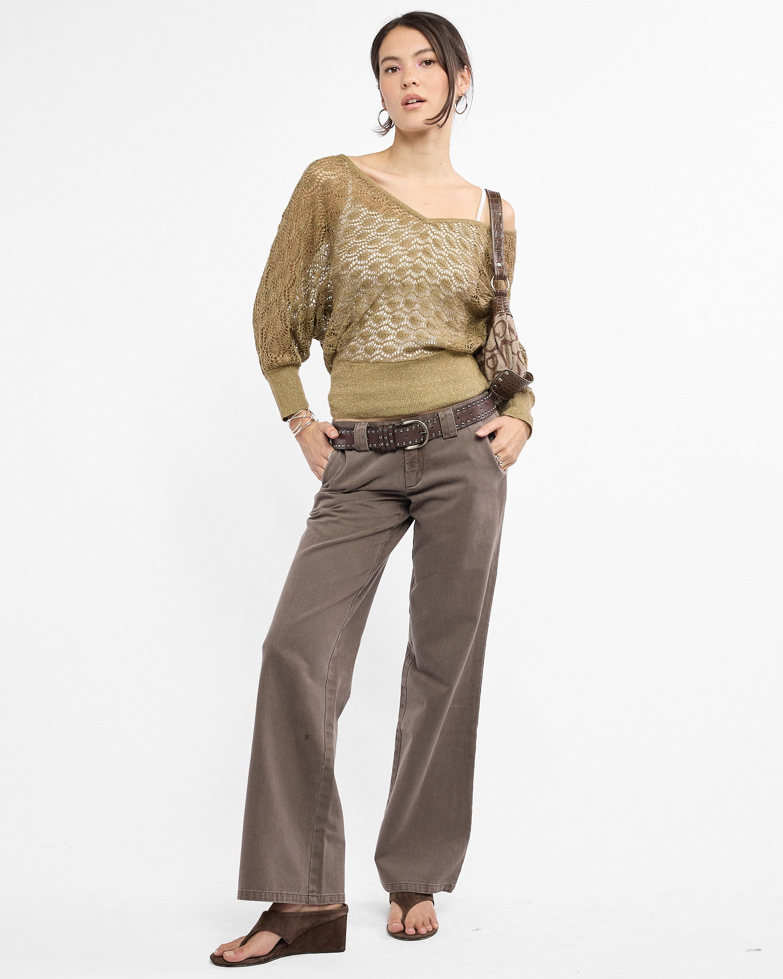 Stonewash Wide Leg Jeans