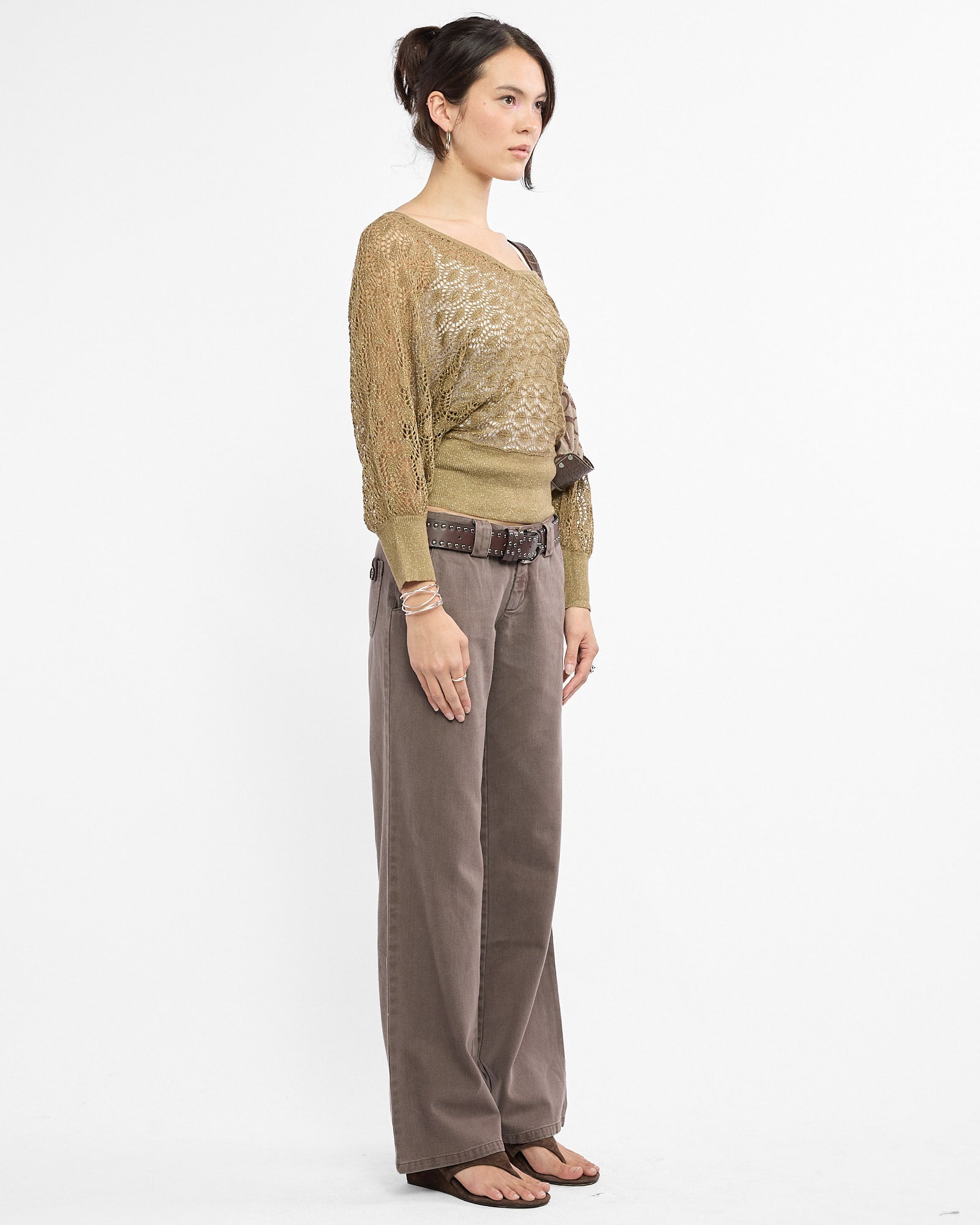 Stonewash Wide Leg Jeans