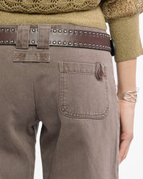 Stonewash Wide Leg Jeans
