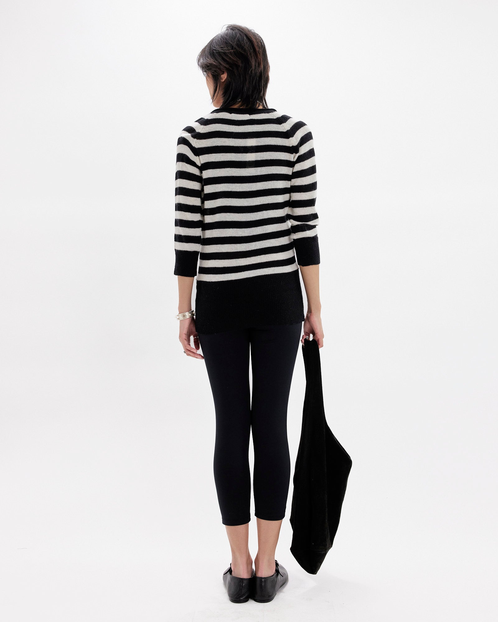 Ballet Striped Crossover Cardi
