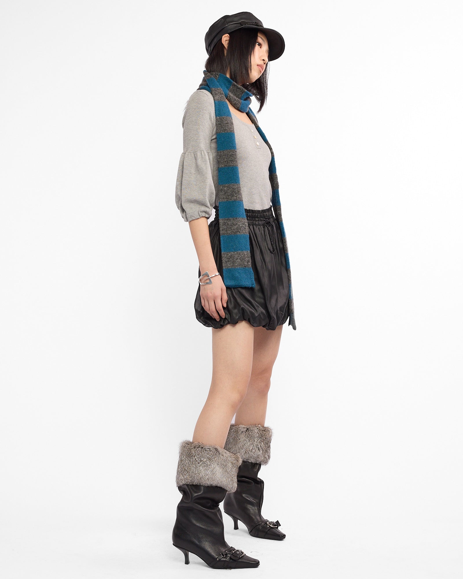 Elasticated Bubble Mini Skirt