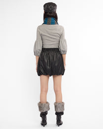 Elasticated Bubble Mini Skirt