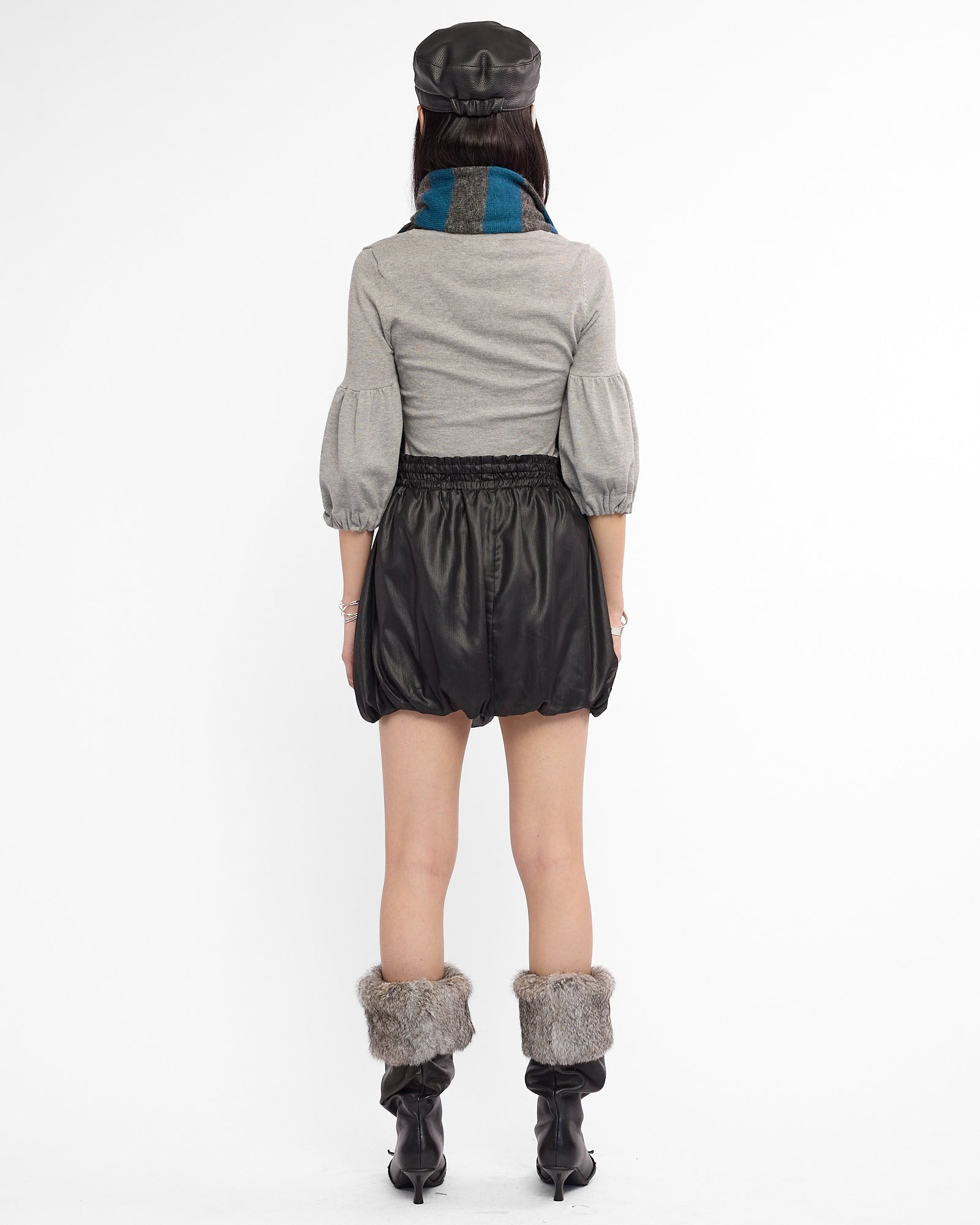 Elasticated Bubble Mini Skirt