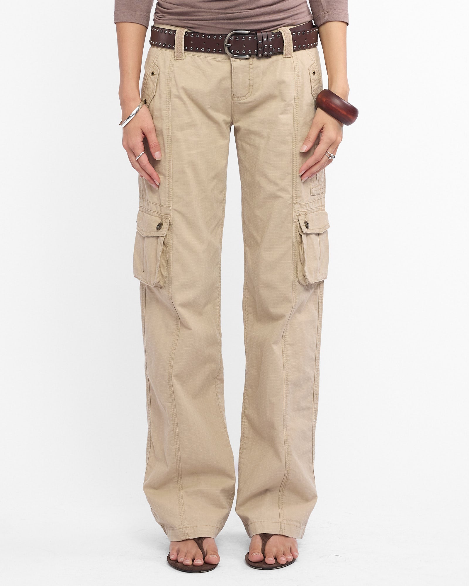 Lowrise Multi Pocket Cargo Pant - Sand