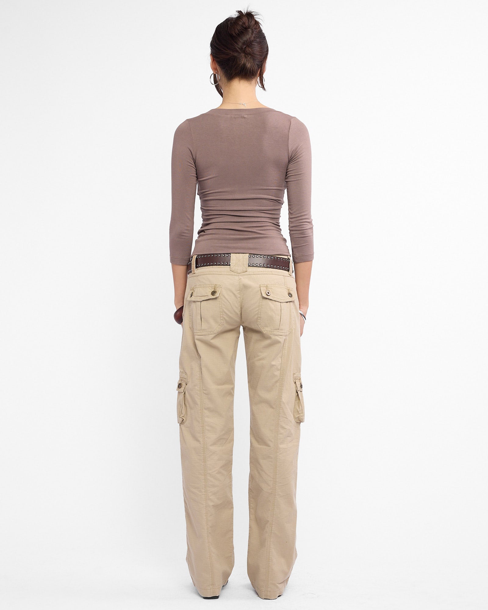 Lowrise Multi Pocket Cargo Pant - Sand