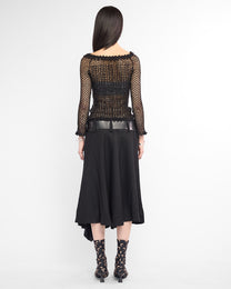 Crochet Tie Top - Black