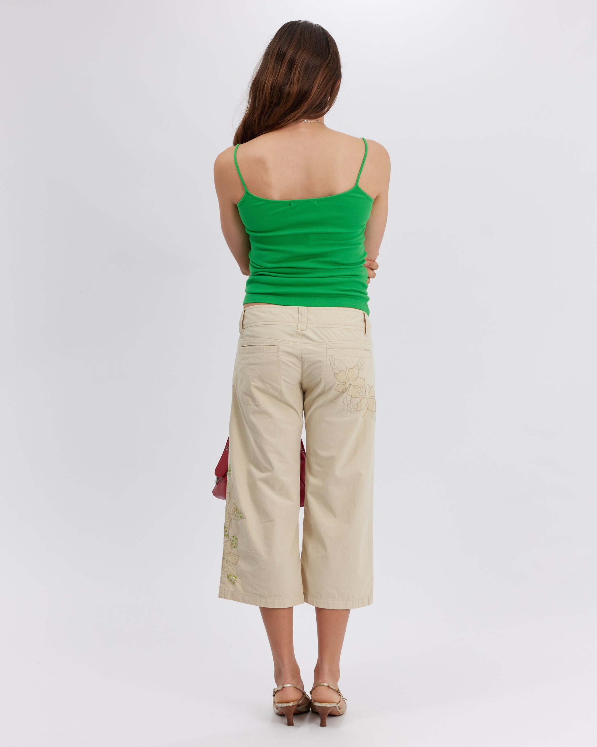 Sequin Embellished 3/4 Length Pant