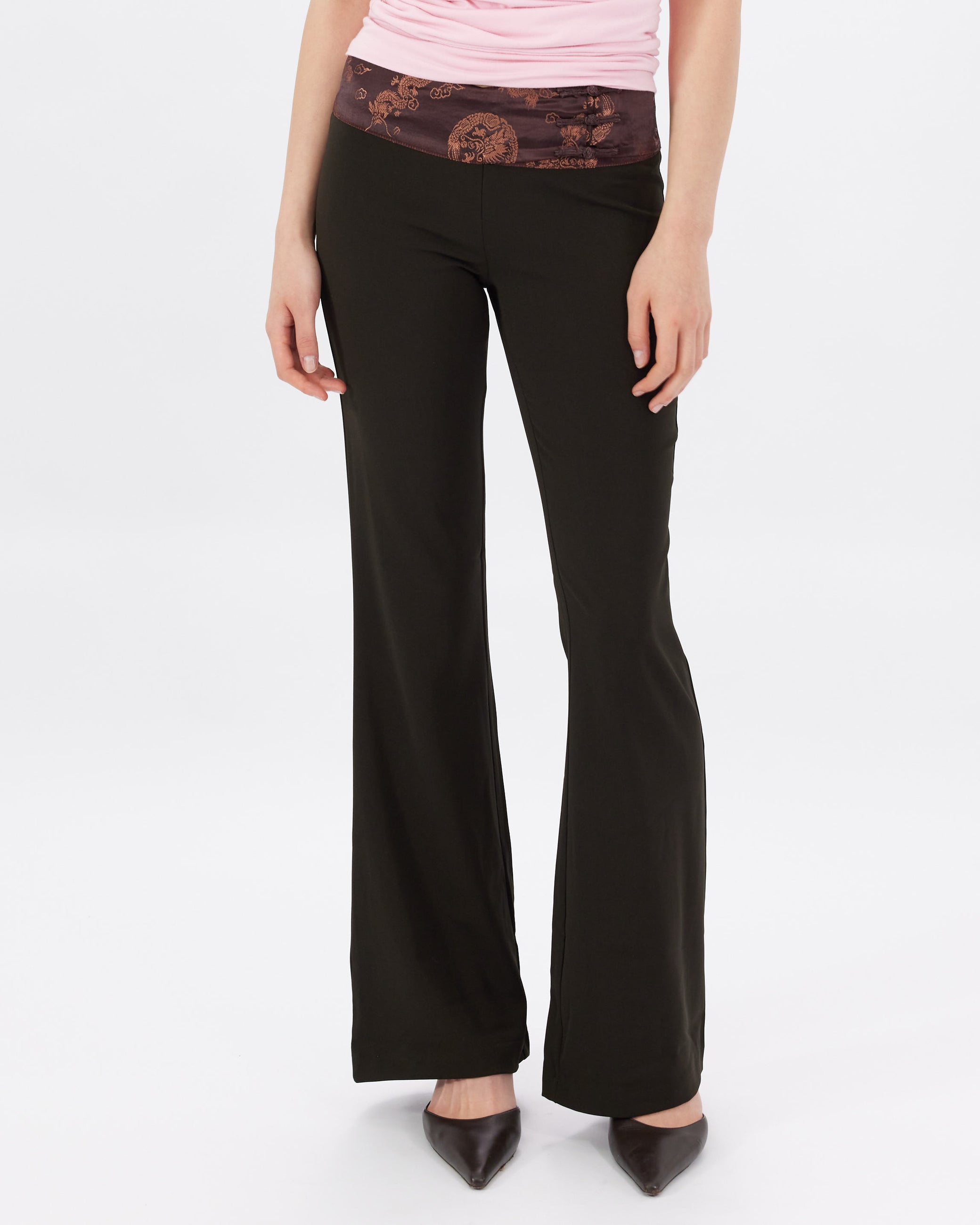 Satin Waistband Flares