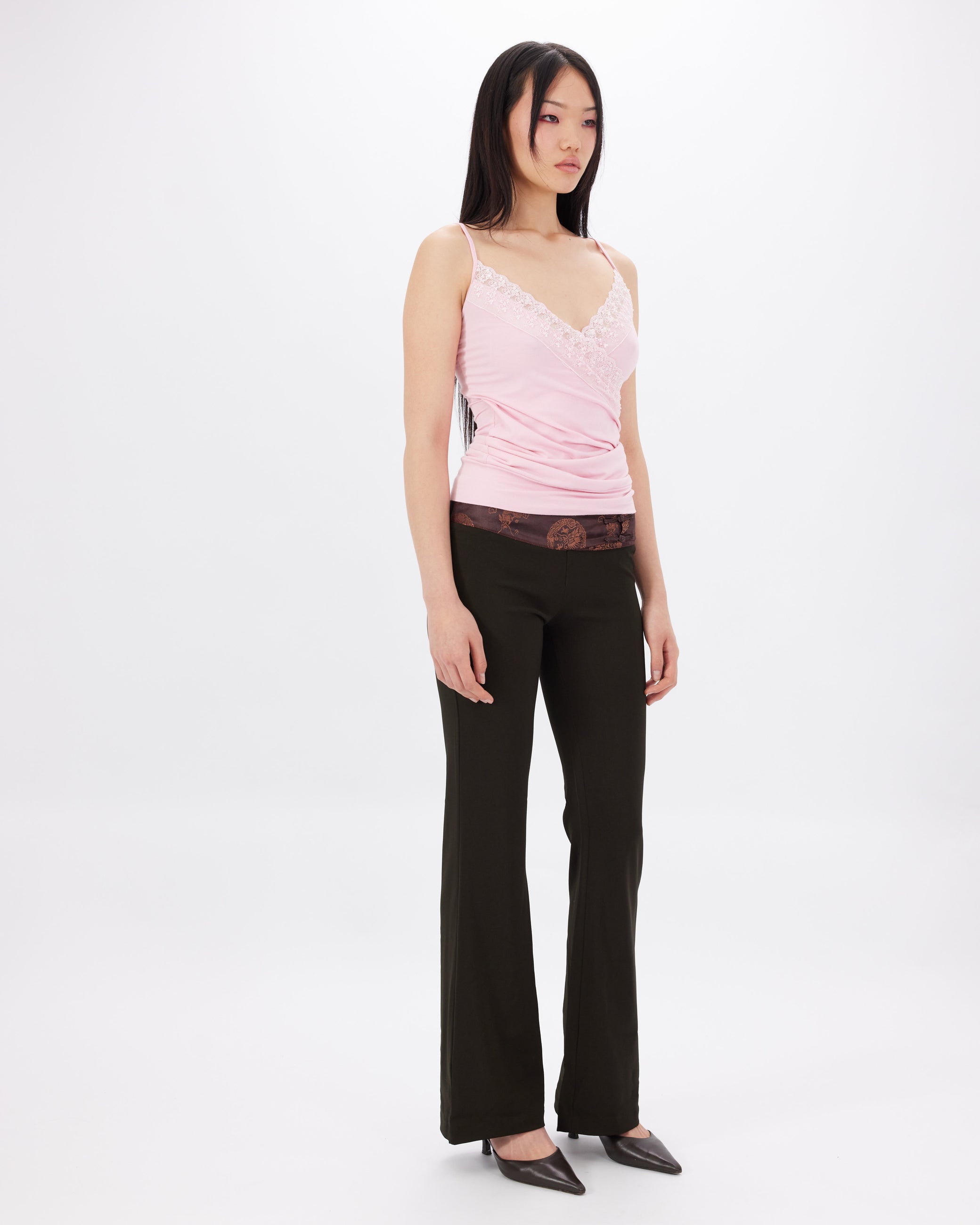 Satin Waistband Flares