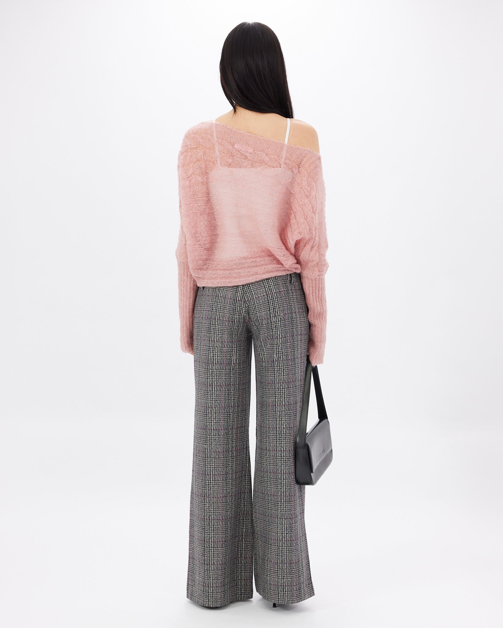 Off-Shoulder Mohair Sparkle Knit