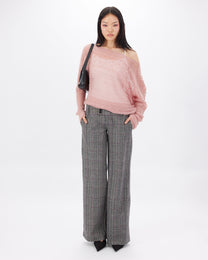 Off-Shoulder Mohair Sparkle Knit