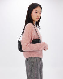 Off-Shoulder Mohair Sparkle Knit