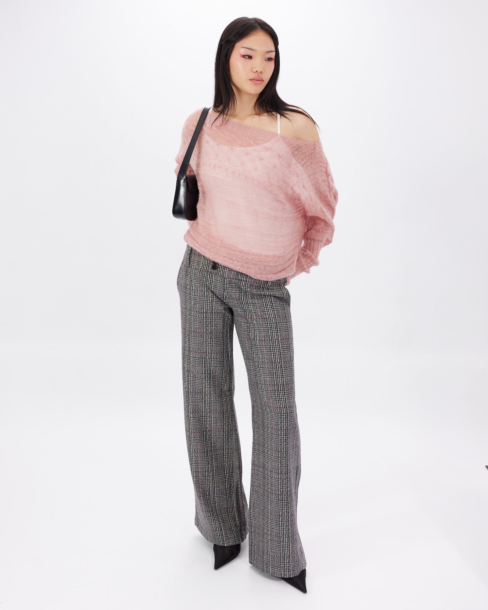 Pink Tartan Wool Pant