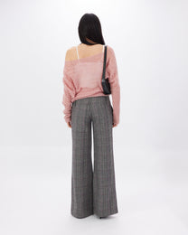 Pink Tartan Wool Pant