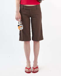 Lowrise Tailored Capri - Chocolate