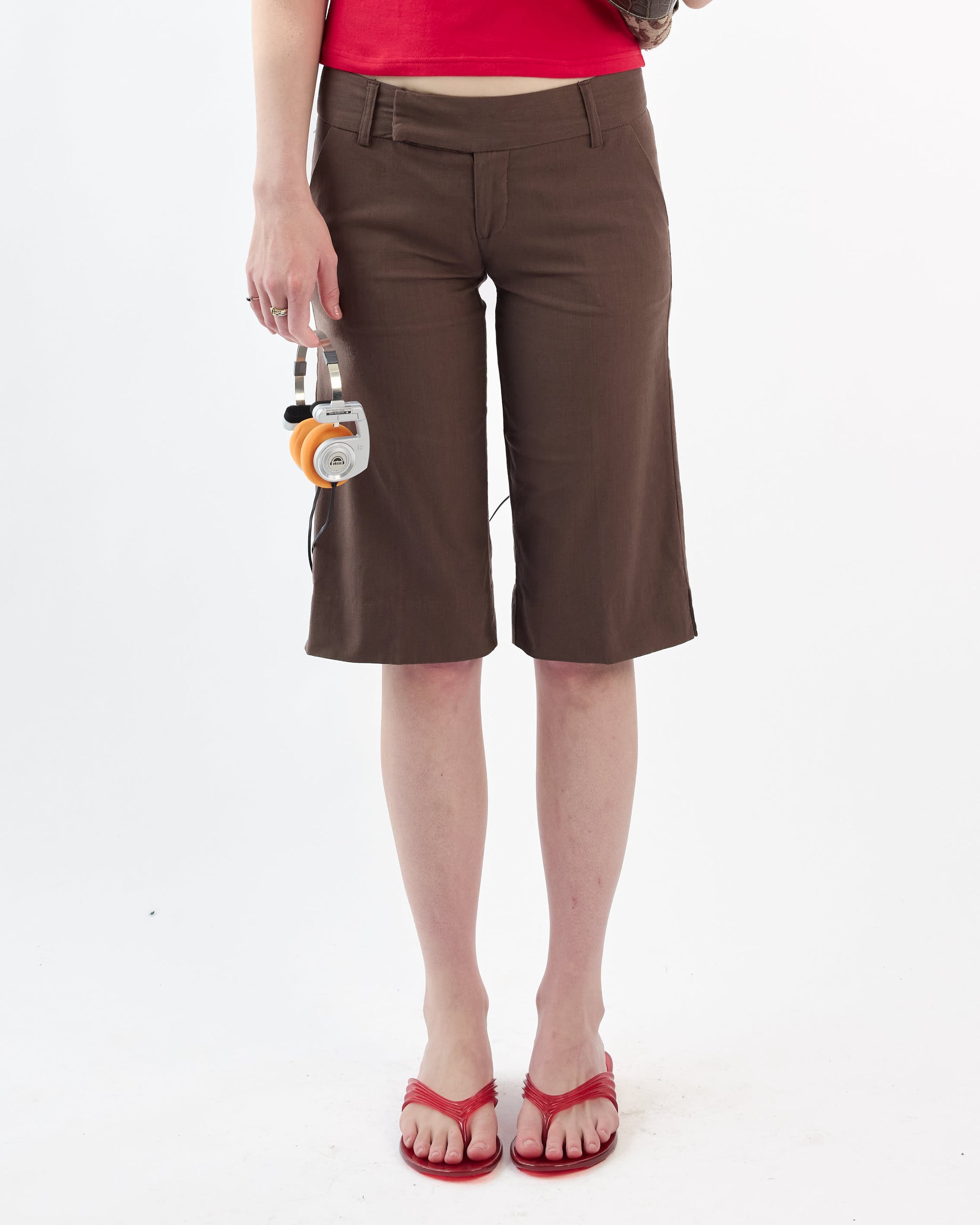 Lowrise Tailored Capri - Chocolate