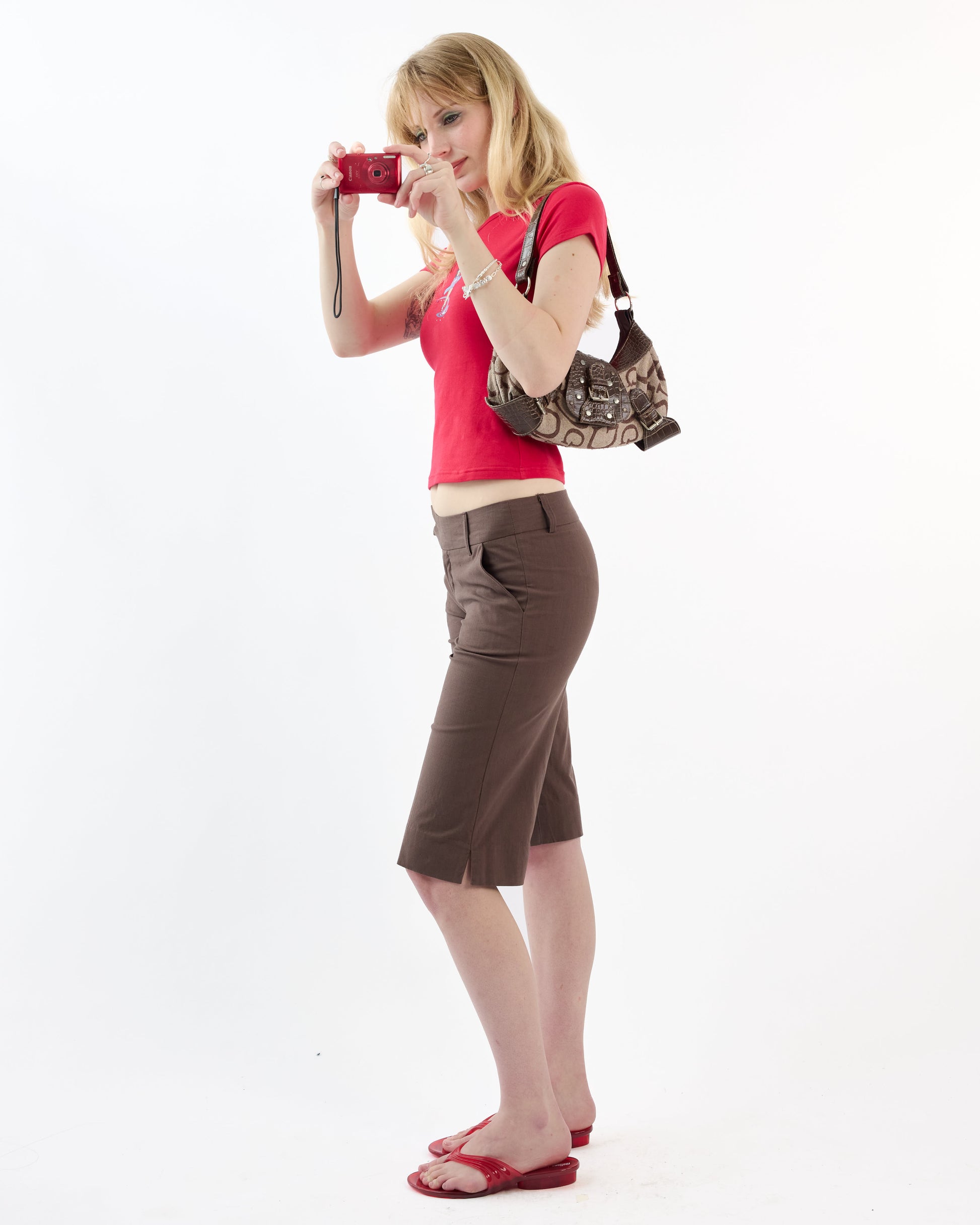 Lowrise Tailored Capri - Chocolate