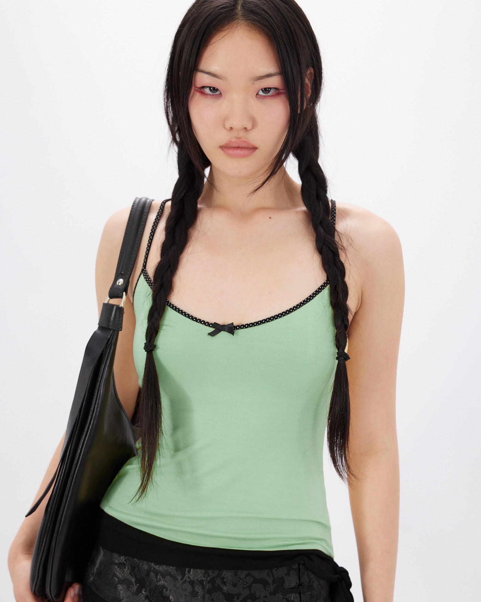 Polka Dot Tie Cami - Mint