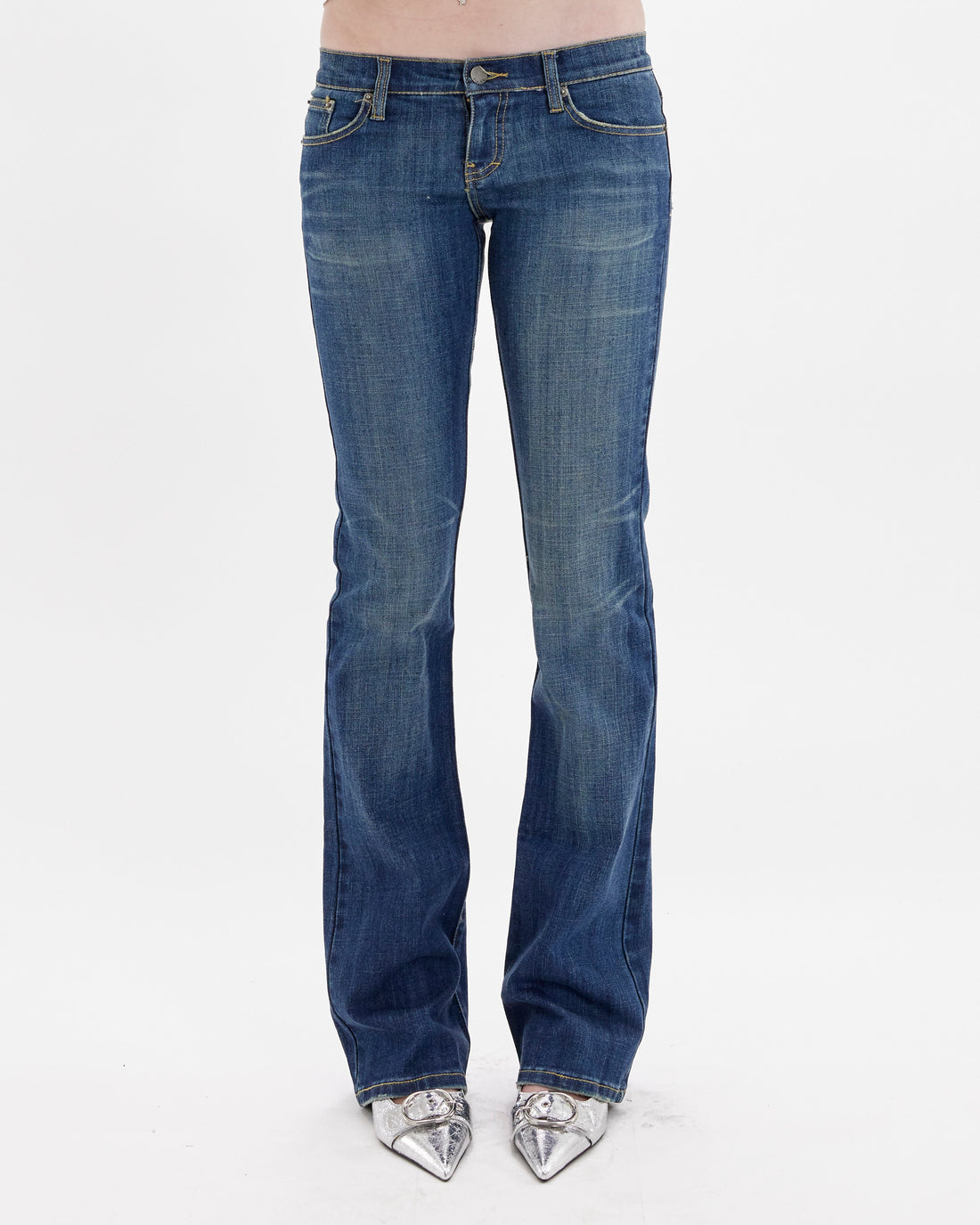 Low Waist Bootleg Denim Jean