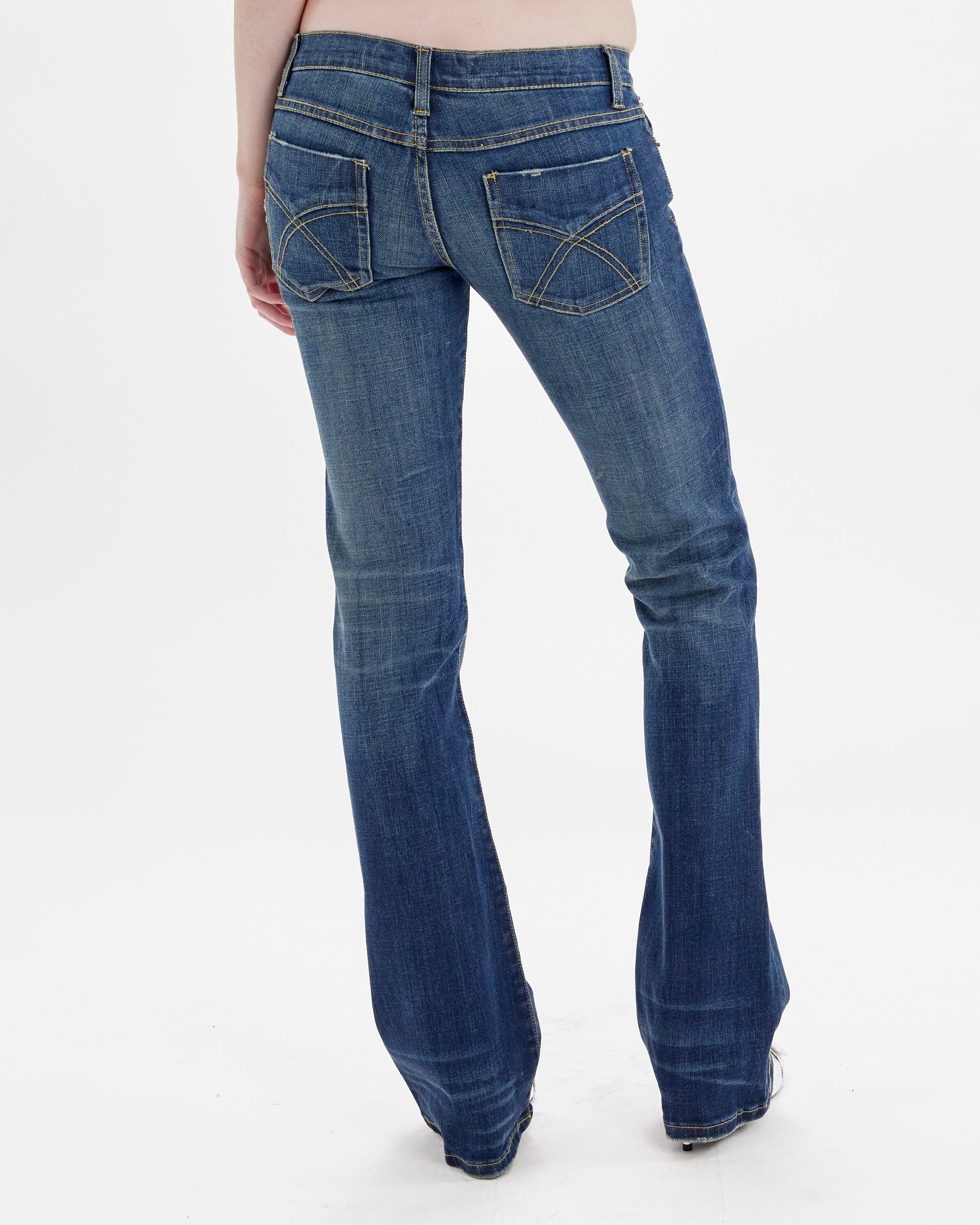 Low Waist Bootleg Denim Jean