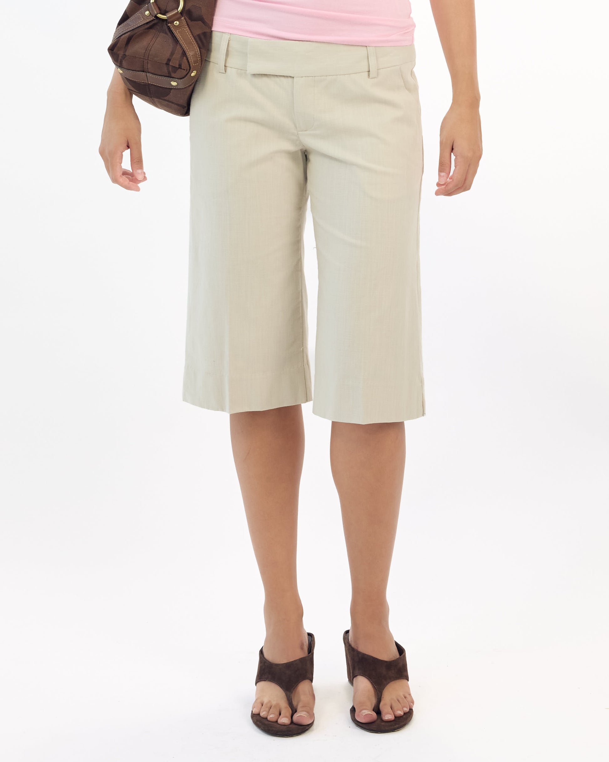 Lowrise Tailored Capri - Cream