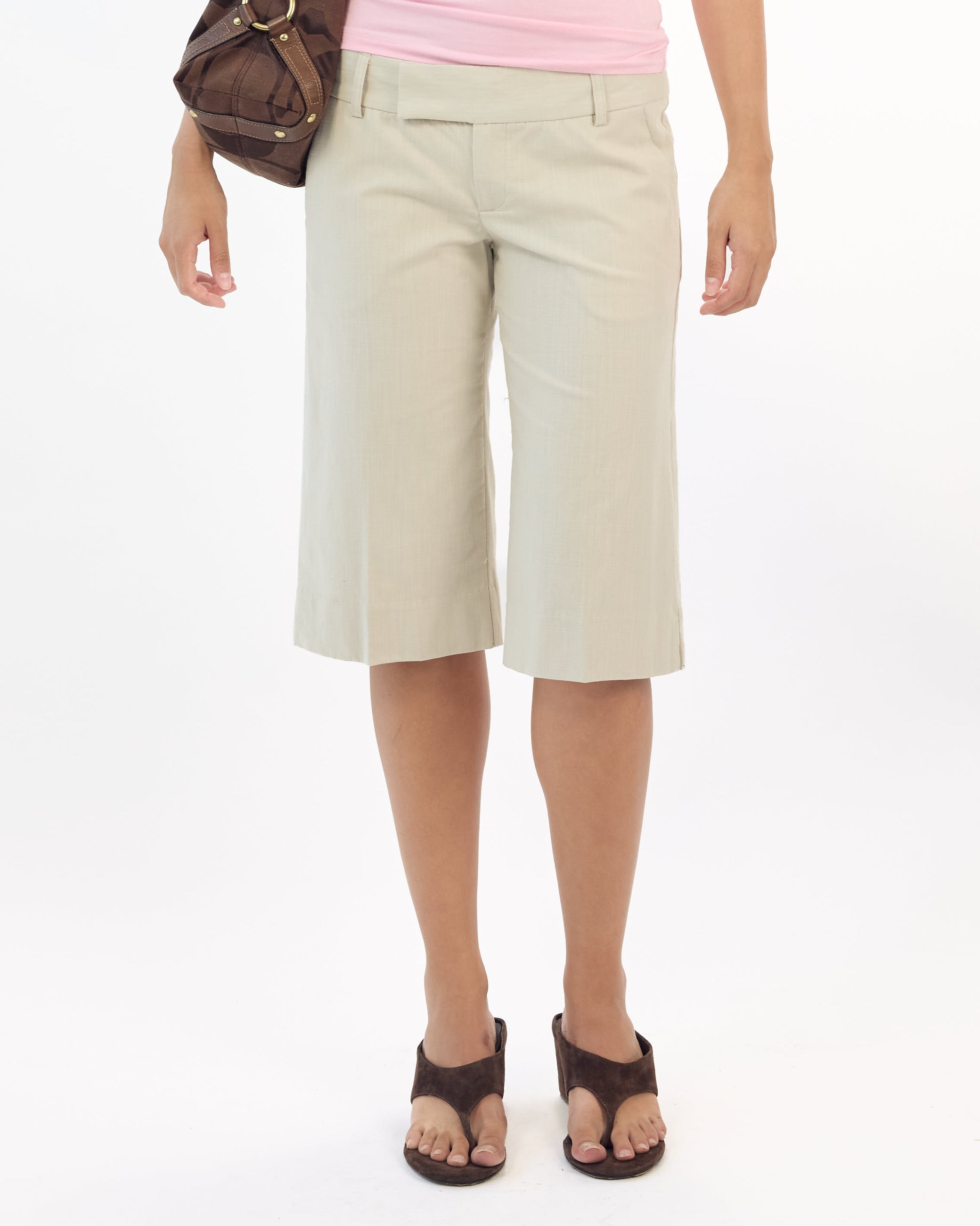 Lowrise Tailored Capri - Cream