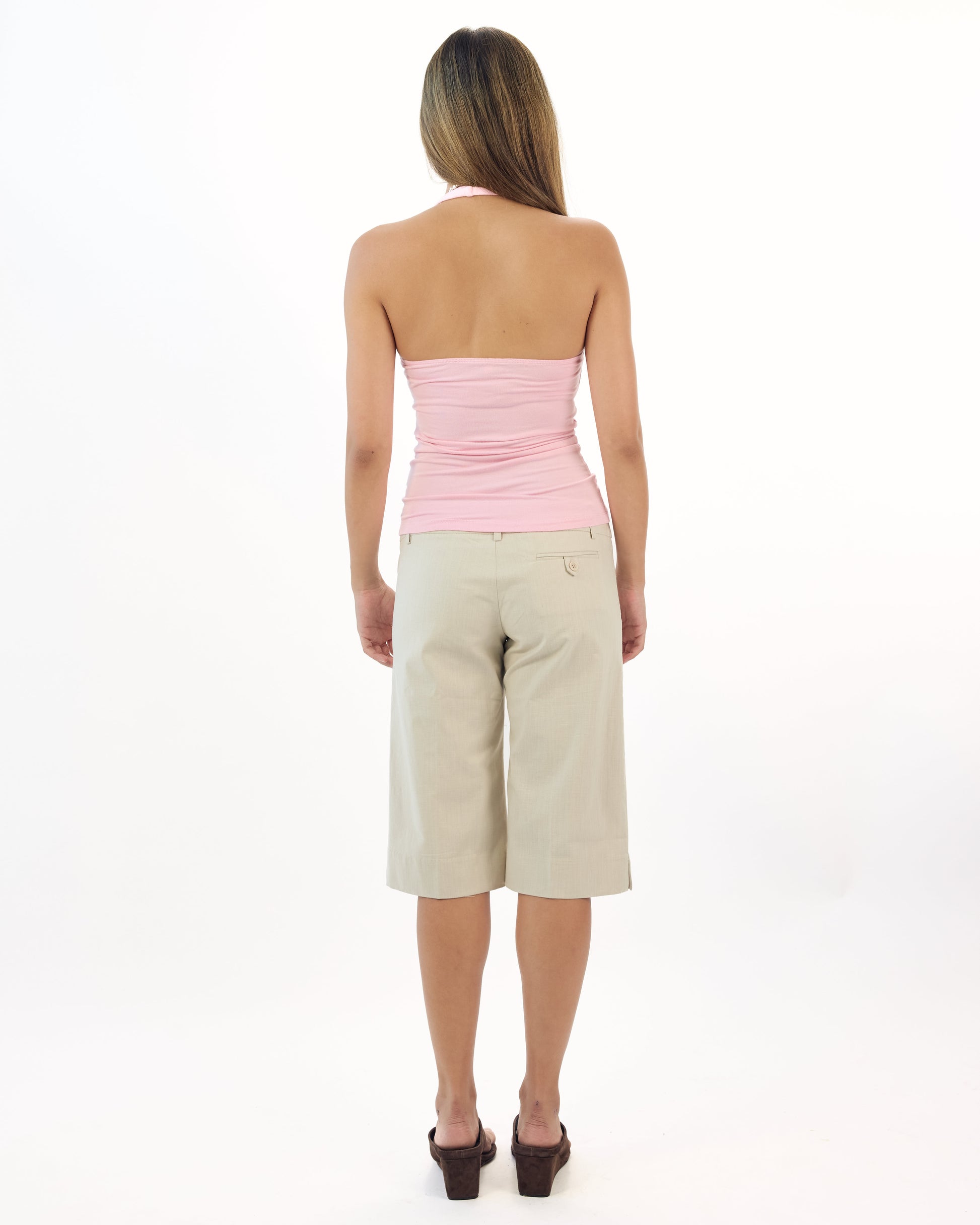 Lowrise Tailored Capri - Cream