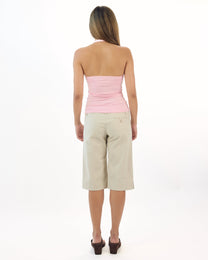 Lowrise Tailored Capri - Cream