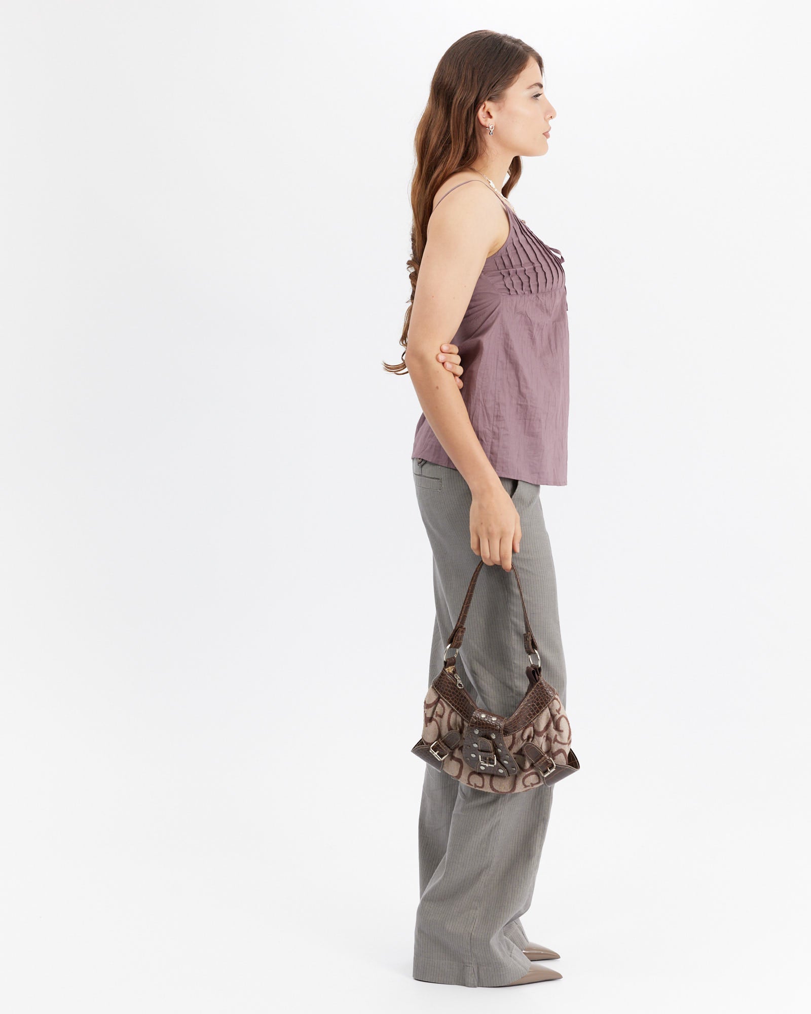 Pinstripe Low Rise Work Pant