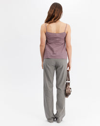 Pinstripe Low Rise Work Pant