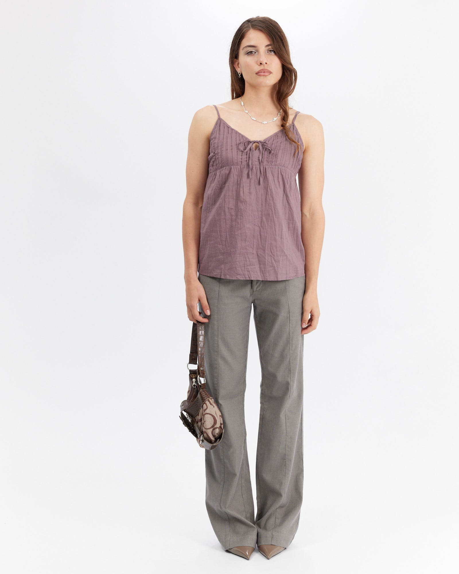Pinstripe Low Rise Work Pant