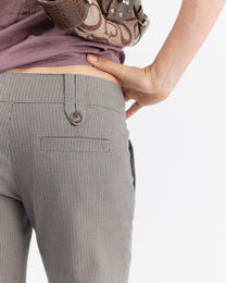 Pinstripe Low Rise Work Pant