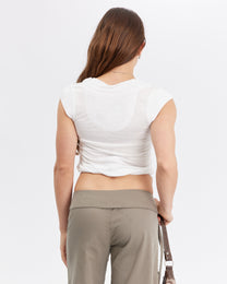 Wide V-Neck Jersey Tank