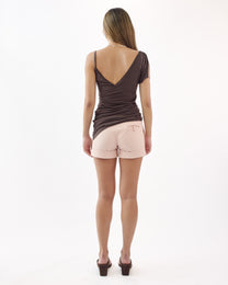 One Shoulder Jersey Wrap Cami