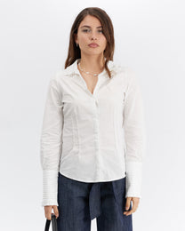 Pintuck Collared Shirt