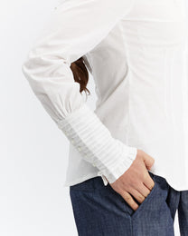 Pintuck Collared Shirt