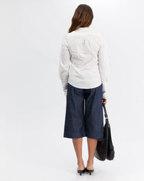 Pintuck Collared Shirt