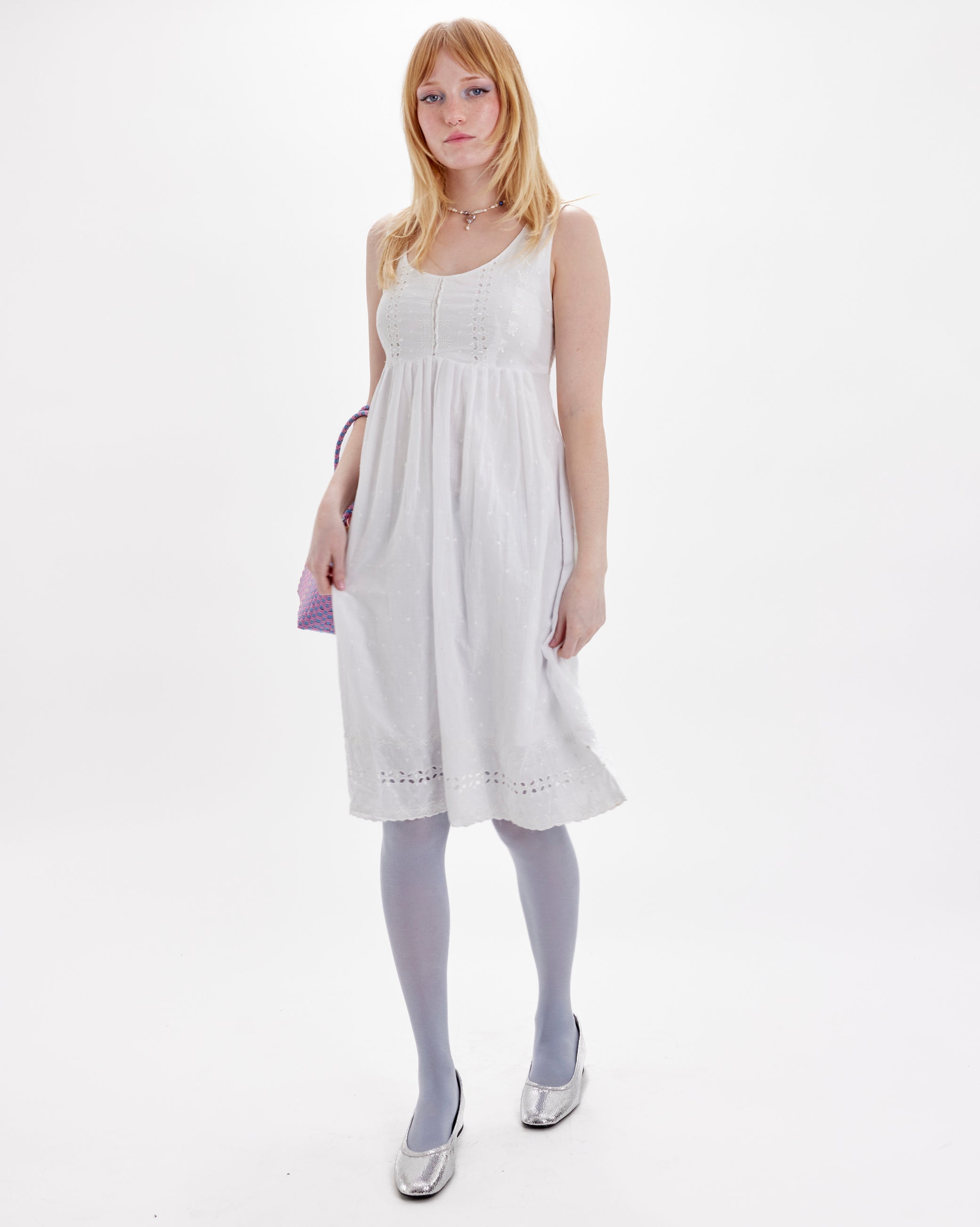 Cotton Lace Midi Dress