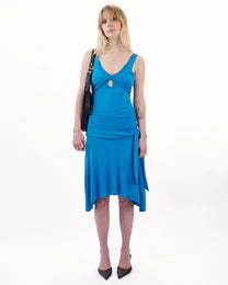 Tie Drop Waist Jersey Dress - Malibu