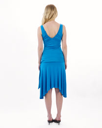 Tie Drop Waist Jersey Dress - Malibu